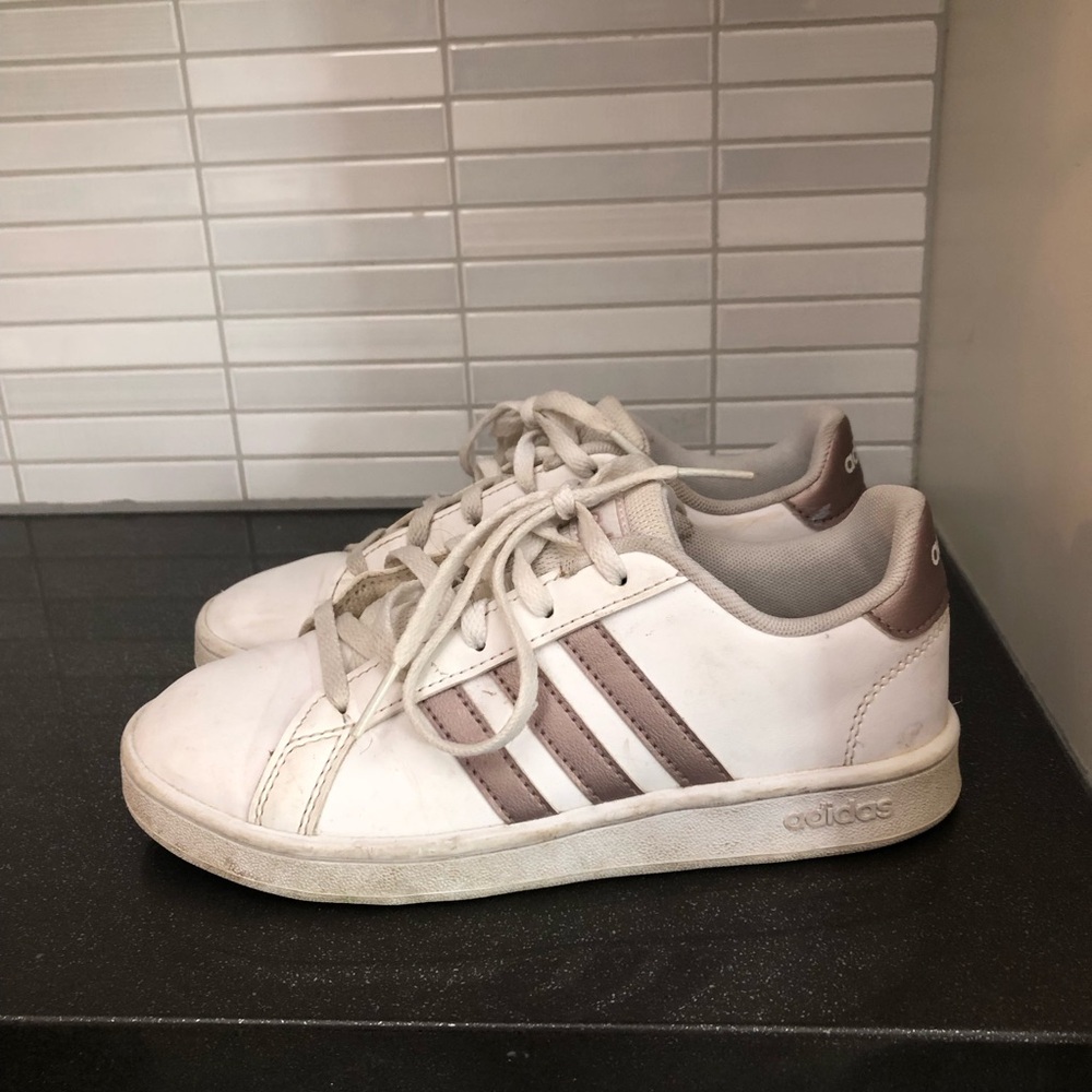 adidas kid’s bronze stripe sneakers